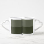 Custom Moss Green Noise Couples’ Mug<br><div class="desc">Elevate your gifting strategy with this Custom Moss Green Noise Couples’ Mug—an ideal pairing for weddings, engagement celebrations, corporate events, university alumni reunions, religious retreats, holiday promotions, and milestone birthdays. Crafted from premium ceramic, each matching mug features a unique half-and-half design: a smooth moss green top half contrasted by a...</div>