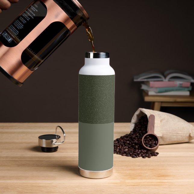 Custom Moss Green Noise Effect Bottle (Coffee)