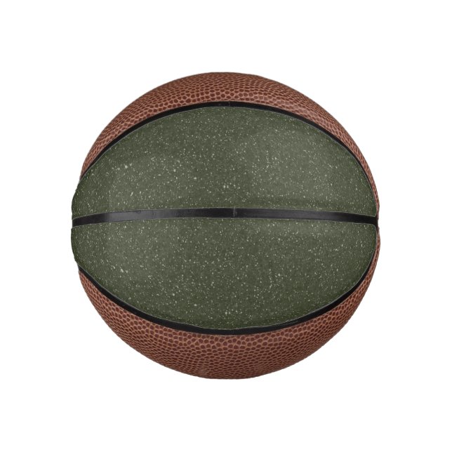 Custom Moss Green Noise Mini Basketball (Front)