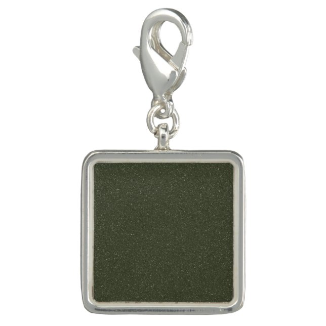 Custom Moss Green Noise Texture Charm (Front)