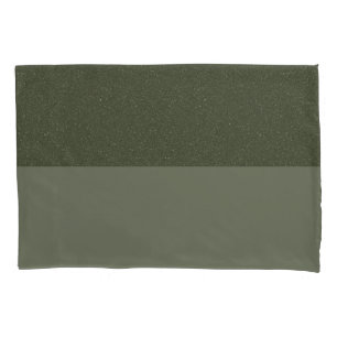 Custom Moss Green Pillowcase – Two-Tone Design