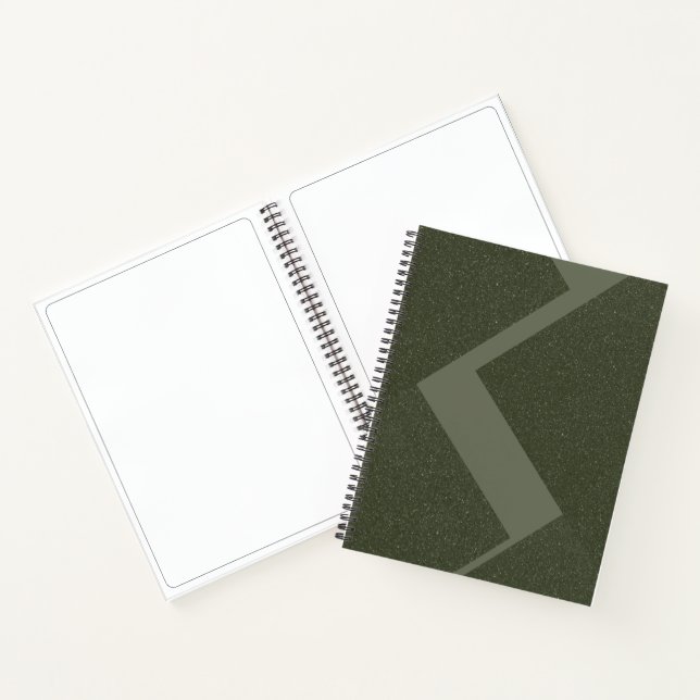 Custom Moss Green Sketchbook Notebook (Inside)