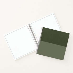 Custom Moss Green Spiral Notebook – Dual Texture