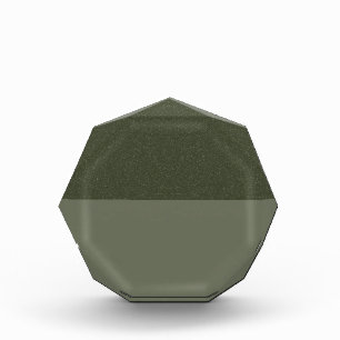 Custom Moss Green Split Acrylic Award Trophy