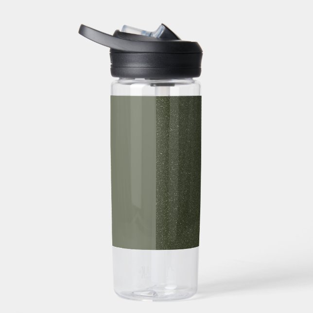 Custom Moss Green Split Design Water Bottle (Right)