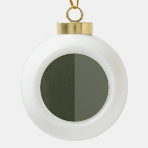 Custom Moss Green Split Ornament