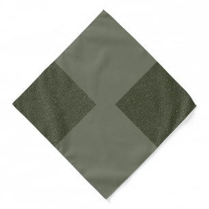 Custom Moss Green Split Pattern Bandana