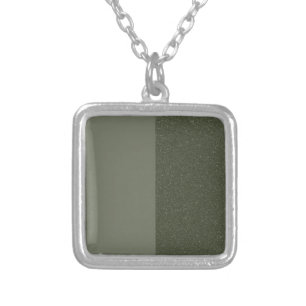 Custom Moss Green Split Pendant Necklace