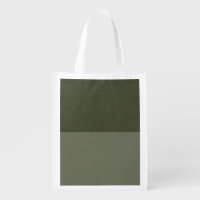 Custom Moss Green Split Reusable Grocery Bag