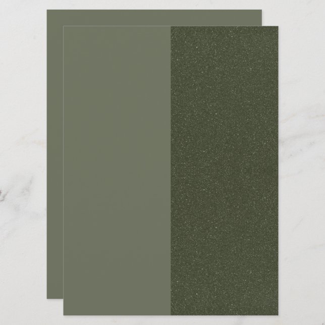 Custom Moss Green Split Texture Invitation (Front/Back)