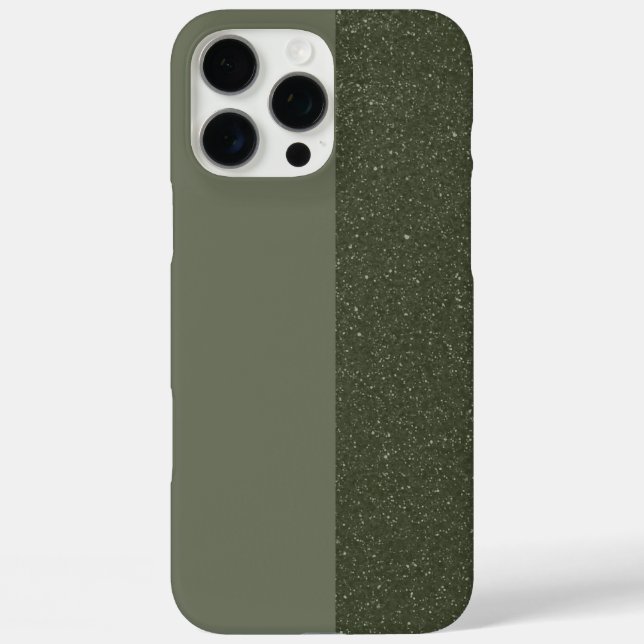 Custom Moss Green Split Texture iPhone Case (Back)