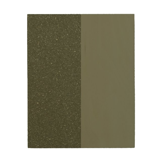 Custom Moss Green Split-Texture Wood Wall Art (Front)