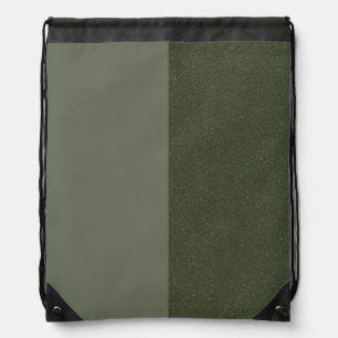 Custom Moss Green Split-Tone Drawstring Bag