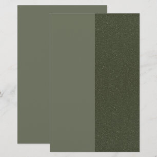 Custom Moss Green Stationery with Texture