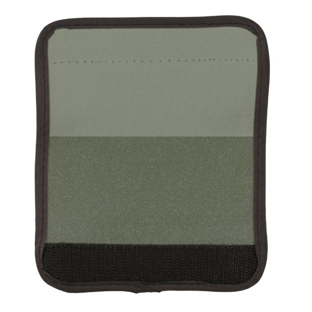Custom Moss Green Striped Luggage Handle Wrap (Front)