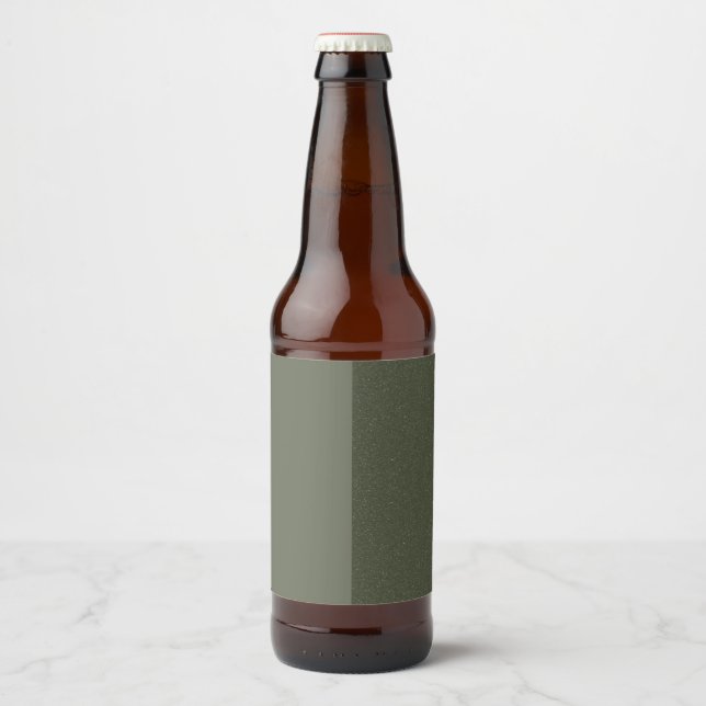 Custom Moss Green Textured Bottle Label (Front)