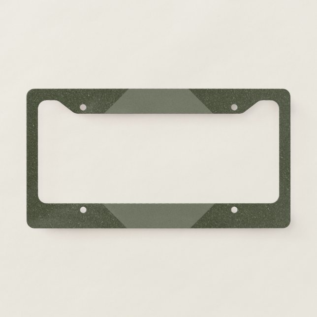 Custom Moss Green Textured License Frame (Front)