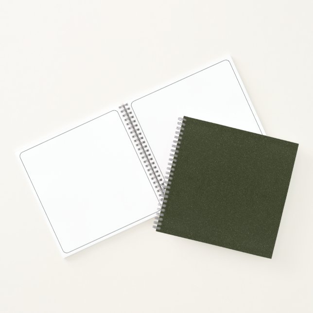 Custom Moss Green Textured Sketchbook Notebook (Inside)