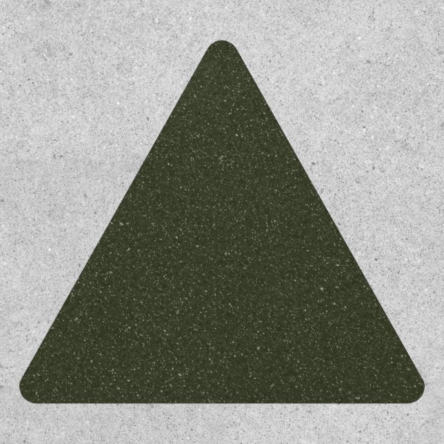 Custom Moss-Green Triangle Patch | Speckle Texture (Front)
