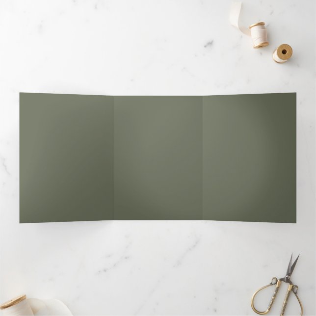 Custom Moss Green Trifold Letter Fold Program (Inside)