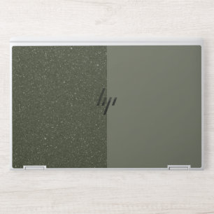 Custom Moss Green Two-Tone HP Laptop Skin