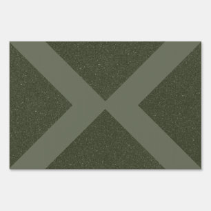 Custom Moss Green X Pattern Yard Sign