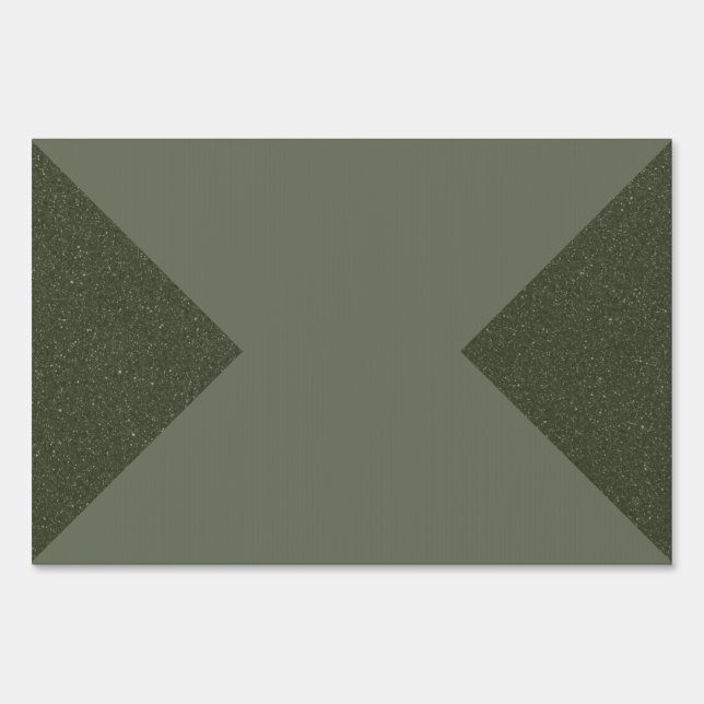 Custom Moss Green Yard Sign – Bold Arrow Design (Front)