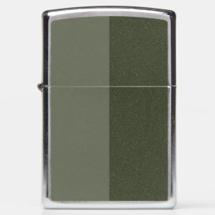 (Custom) Moss Green Zippo — Textured Right Side Lighter