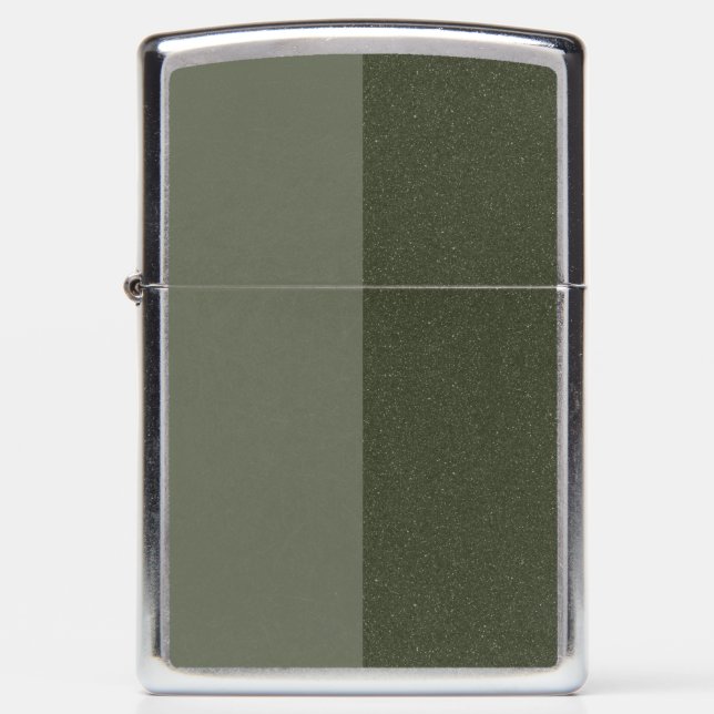 (Custom) Moss Green Zippo — Textured Right Side Zippo Lighter (Front)