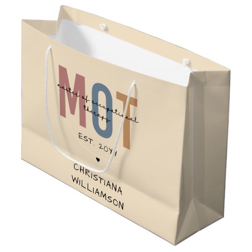 Custom MOT Master Of Occupational Therapy  Large Gift Bag