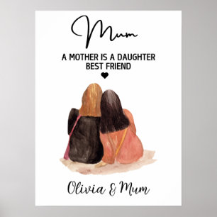 Custom Mother Daughter Friend Mother's day Poster