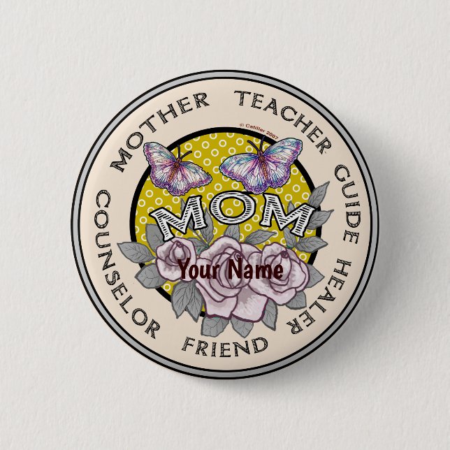 Custom Mother Friend  Button (Front)