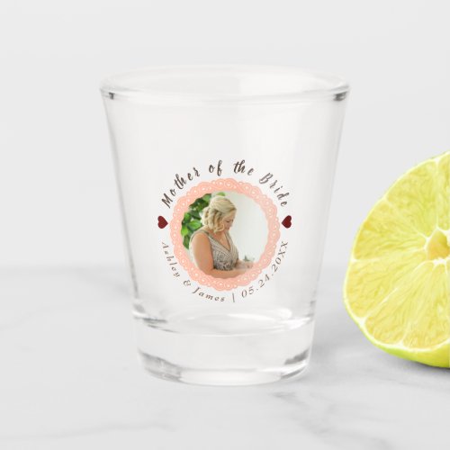 Custom Mother of the Bride Wedding Gifts Shot Glass