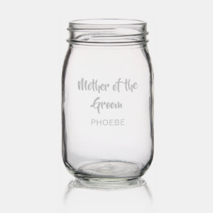Custom Mother of the Groom Keepsake Wedding Gift Mason Jar