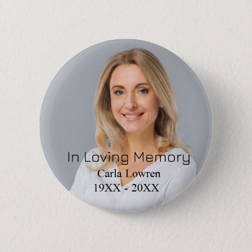 Custom mother Photo Personalized Memorial Button