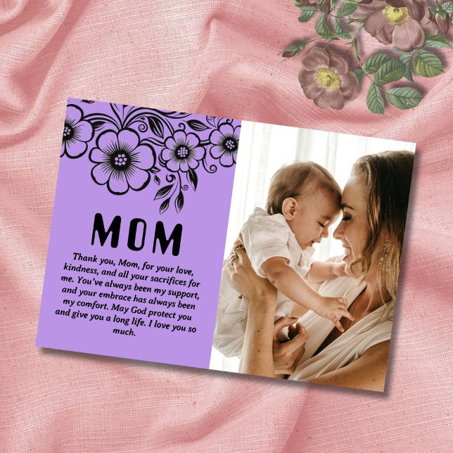 Custom Mother’s Day Gift and Loving Message  Holiday Card (Creator Uploaded)