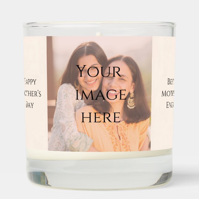 Custom Mother's Day Candle - Add Photo & Warm Her  (Right)