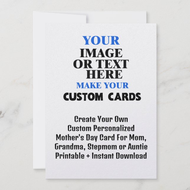 Custom Mother's Day Card - Personalized Mom Gift (Front)