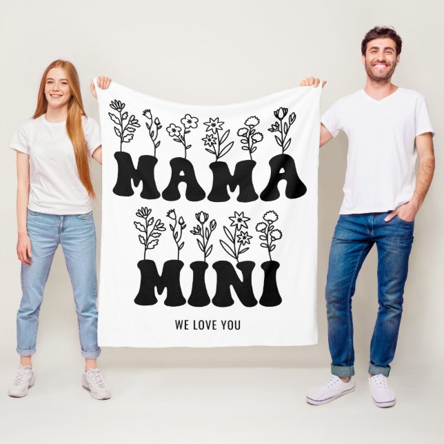 Custom Mothers Day  Fleece Blanket (In Situ)