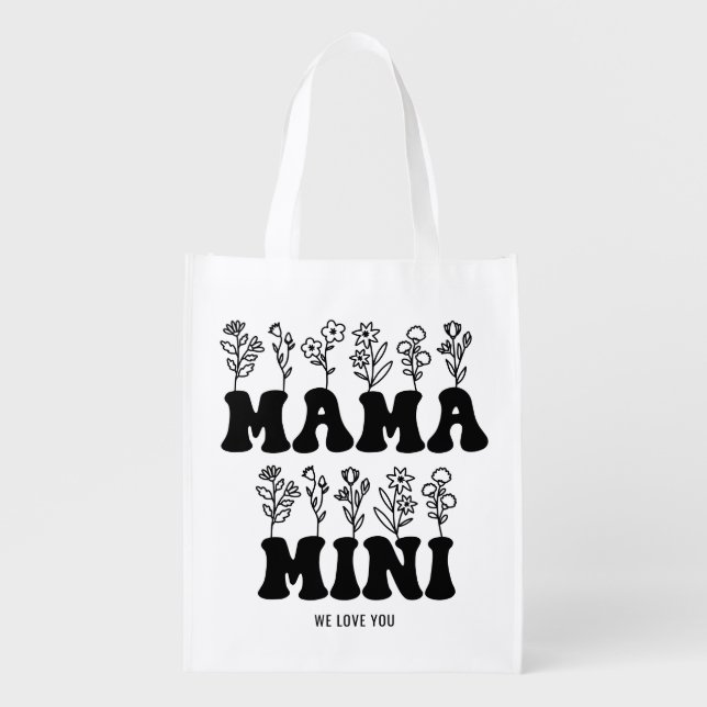  Custom Mothers Day  Grocery Bag (Front)