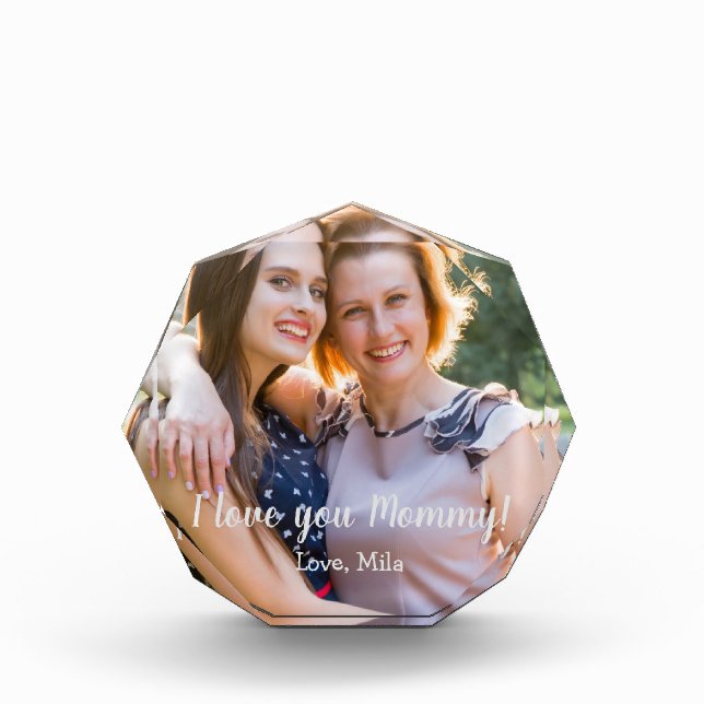 Custom Mother's Day Keepsake Photo Block (Front)