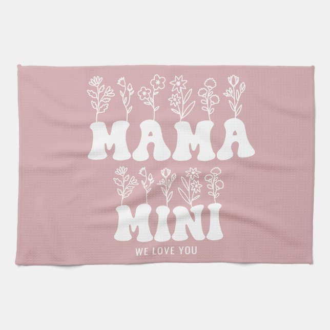  Custom Mothers Day  Kitchen Towel (Horizontal)