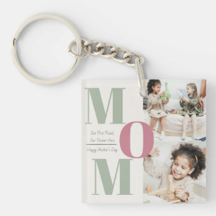 Custom Mother's Day   MOM Photo Collage Keychain