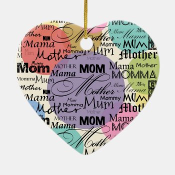 Custom Mothers Day Ornament Mother Mom by FamilyTreed at Zazzle