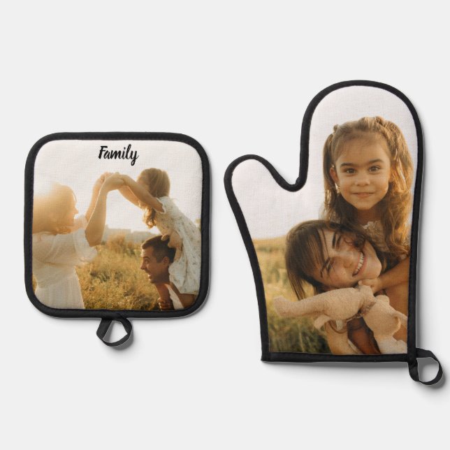Custom Mother's Day Oven Mitt & Pot Holder Set (Front)
