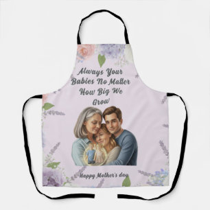 Custom Mother's day photo Always your babies Apron