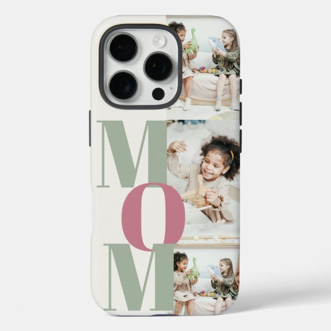 Custom Mother's Day Photo Collage | MOM Letters - Case-Mate iPhone Case (Back)