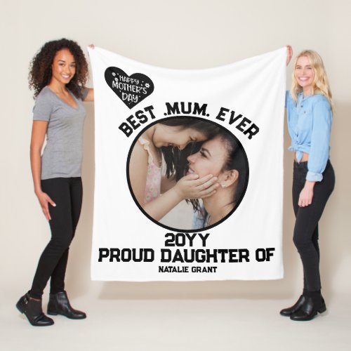 Custom Mothers Day Photo   Fleece Blanket