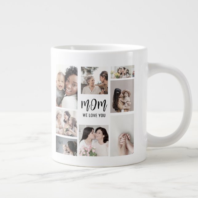 Custom Mothers Day Photo  Giant Coffee Mug (Right)