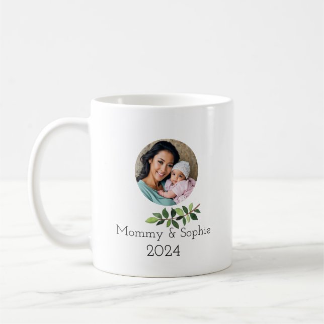 Custom Mothers Day Photo Gift Coffee Mug (Left)